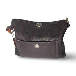 Coach Brown Pebble Leather Hobo Shoulder Bag Handbag